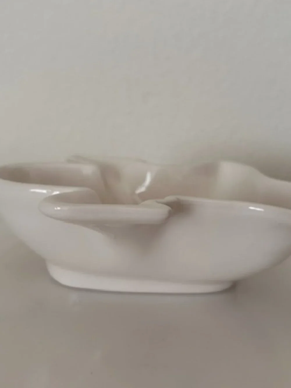 Ceramic White Ghost Halloween Candy Dish Bowl UNUSED
